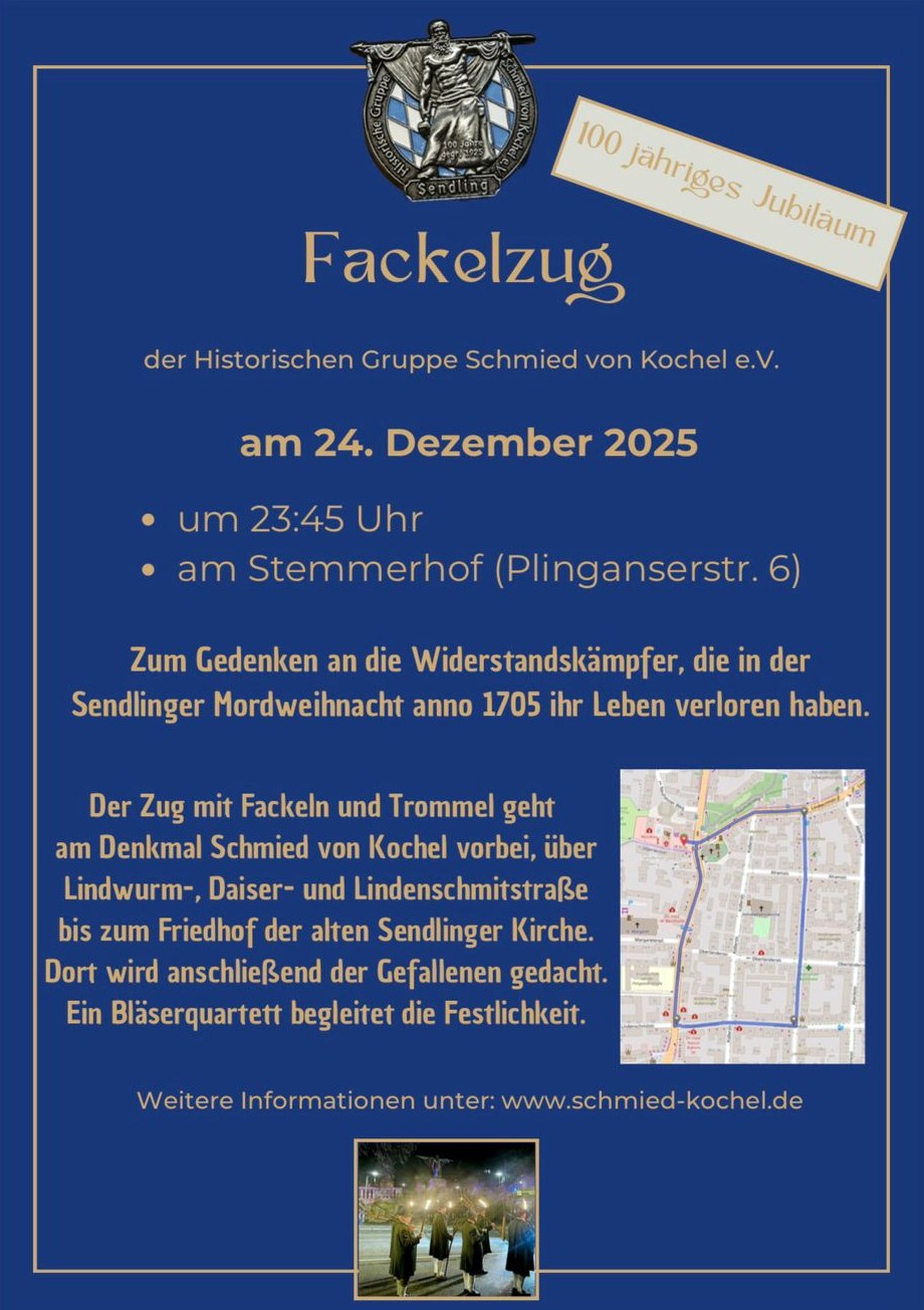 Info Flyer der Historischen Gruppe zum 100-jährigen Bestehen